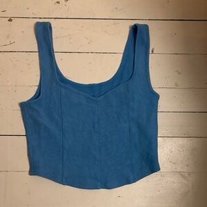 Aerie Blue Ribbed Tank Top